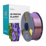 Filament pentru imprimanta 3D Sunlu PLA Plus Silk Tricolor, Finisaj matasos / lucios, Diametru 1.75mm, 1kg, Negru / Gold / Mov 5 - lerato.ro