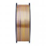 Filament pentru imprimanta 3D Sunlu PLA Plus Silk Tricolor, Finisaj matasos / lucios, Diametru 1.75mm, 1kg, Negru / Gold / Mov 6 - lerato.ro