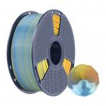 Filament pentru imprimanta 3D Sunlu PLA Plus Silk Forth Color, Finisaj matasos / lucios, Diametru 1.75mm, 1kg, Albastru / Mov / Portocaliu / Galben 3 - lerato.ro
