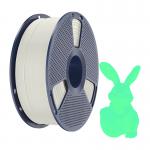 Filament fosforescent pentru imprimanta 3D Sunlu PLA, Diametru 1.75mm, 1kg, Alb / Verde 3 - lerato.ro