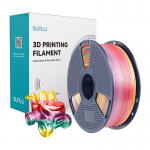 Filament pentru imprimanta 3D Sunlu PLA Plus Silk, Finisaj matasos / lucios, Diametru 1.75mm, 1kg, Rainbow 01 4 - lerato.ro