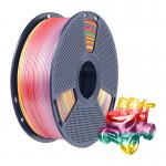 Filament pentru imprimanta 3D Sunlu PLA Plus Silk, Finisaj matasos / lucios, Diametru 1.75mm, 1kg, Rainbow 01 3 - lerato.ro