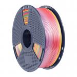 Filament pentru imprimanta 3D Sunlu PLA Plus Silk, Finisaj matasos / lucios, Diametru 1.75mm, 1kg, Rainbow 01 2 - lerato.ro