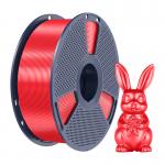 Filament pentru imprimanta 3D Sunlu PLA Plus Silk, Finisaj matasos / lucios, Diametru 1.75mm, 1kg, Rosu 3 - lerato.ro