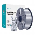 Filament pentru imprimanta 3D Sunlu PLA Plus Silk, Finisaj matasos / lucios, Diametru 1.75mm, 1kg, Silver 5 - lerato.ro