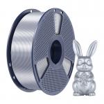 Filament pentru imprimanta 3D Sunlu PLA Plus Silk, Finisaj matasos / lucios, Diametru 1.75mm, 1kg, Silver 3 - lerato.ro