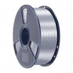 Filament pentru imprimanta 3D Sunlu PLA Plus Silk, Finisaj matasos / lucios, Diametru 1.75mm, 1kg, Silver 2 - lerato.ro
