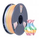 Filament pentru imprimanta 3D Sunlu PLA Plus Silk, Finisaj matasos / lucios, Diametru 1.75mm, 1kg, Rainbow 04 3 - lerato.ro