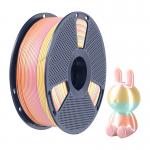 Filament pentru imprimanta 3D Sunlu PLA Plus Silk, Finisaj matasos / lucios, Diametru 1.75mm, 1kg, Rainbow 05 3 - lerato.ro