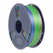 Filament pentru imprimanta 3D Sunlu PLA Plus Silk, Finisaj matasos / lucios, Diametru 1.75mm, 1kg, Rainbow 06