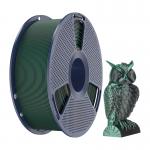 Filament pentru imprimanta 3D Sunlu PLA Plus Silk Dual Color, Finisaj matasos / lucios, Diametru 1.75mm, 1kg, Negru / Verde 3 - lerato.ro