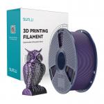 Filament pentru imprimanta 3D Sunlu PLA Plus Silk Dual Color, Finisaj matasos / lucios, Diametru 1.75mm, 1kg, Negru / Mov 5 - lerato.ro