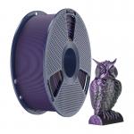 Filament pentru imprimanta 3D Sunlu PLA Plus Silk Dual Color, Finisaj matasos / lucios, Diametru 1.75mm, 1kg, Negru / Mov 3 - lerato.ro