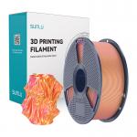 Filament pentru imprimanta 3D Sunlu PLA Plus Silk Dual Color, Finisaj matasos / lucios, Diametru 1.75mm, 1kg, Pink / Gold 5 - lerato.ro