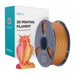 Filament pentru imprimanta 3D Sunlu PLA Plus Silk Dual Color, Finisaj matasos / lucios, Diametru 1.75mm, 1kg, Red / Gold 5 - lerato.ro