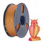 Filament pentru imprimanta 3D Sunlu PLA Plus Silk Dual Color, Finisaj matasos / lucios, Diametru 1.75mm, 1kg, Red / Gold 3 - lerato.ro
