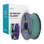 Filament pentru imprimanta 3D Sunlu PLA Plus Silk Dual Color, Finisaj matasos / lucios, Diametru 1.75mm, 1kg, Verde / Mov 5 - lerato.ro