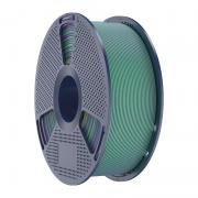 Filament pentru imprimanta 3D Sunlu PLA Plus Silk Dual Color, Finisaj matasos / lucios, Diametru 1.75mm, 1kg, Verde / Mov