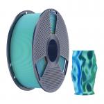 Filament pentru imprimanta 3D Sunlu PLA Plus Silk Dual Color, Finisaj matasos / lucios, Diametru 1.75mm, 1kg, Albastru / Verde 3 - lerato.ro