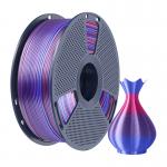 Filament pentru imprimanta 3D Sunlu PLA Plus Silk, Finisaj matasos / lucios, Diametru 1.75mm, 1kg, Rainbow 02 3 - lerato.ro