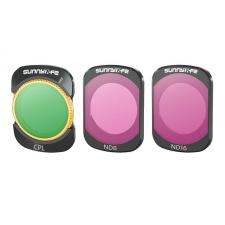 Camere video/foto si accesorii, Set de 3 filtre camera video sport Sunnylife CPL/ND8/ND16 compatibil cu DJI Osmo Pocket 3, Negru, lerato.ro