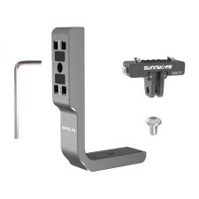 Camere video/foto si accesorii, Suport Sunnylife X5-ZJ021 cu adaptor magnetic compatibil cu camerele sport Insta360 X5 / X4, Silver, lerato.ro