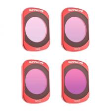 Set de 4 filtre camera video sport Sunnylife ND8/ND16/ND32/ND64 compatibile cu DJI Osmo Pocket 3/4, Negru