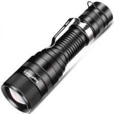 Lanterna SupFire F5 cu Zoom, 10W, LED, 1100 lm, 5 moduri, rezistenta la apa, incarcare USB, Negru