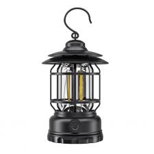 Lampa de camping Superfire T51, LED, 195 lm, 5W, 2 moduri, IP43, 1400 mAh, incarcare USB, Negru