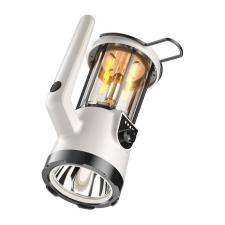 Lampa de camping Superfire M61, LED, 360 lm, 10W, 5 moduri, IP43, Autonomie 6.5h, incarcare USB-C, Alb