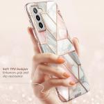 Carcasa stylish Supcase Cosmo compatibila cu Samsung Galaxy S21 Marble