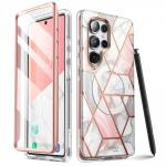 Carcasa stylish Supcase Cosmo MagSafe compatibila cu Samsung Galaxy S25 Ultra, Protectie display, Marble 2 - lerato.ro