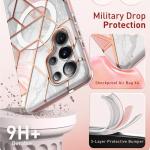 Carcasa stylish Supcase Cosmo MagSafe compatibila cu Samsung Galaxy S25 Ultra, Protectie display, Marble 8 - lerato.ro