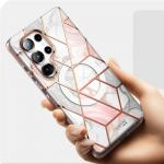 Carcasa stylish Supcase Cosmo MagSafe compatibila cu Samsung Galaxy S25 Ultra, Protectie display, Marble 3 - lerato.ro