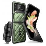 Carcasa 360 grade Supcase Unicorn Beetle Pro compatibila cu Samsung Galaxy Z Flip 4 5G Green 5 - lerato.ro