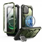 Carcasa 360 grade Supcase i-Blason Armorbox MagSafe compatibil cu iPhone 16e, Protectie display, Verde 2 - lerato.ro