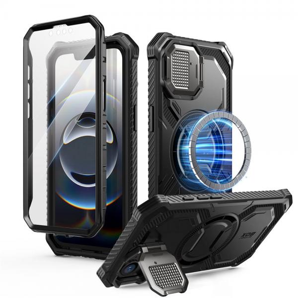 Carcasa 360 grade Supcase i-Blason Armorbox MagSafe compatibil cu iPhone 16e, Protectie display, Negru