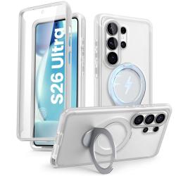Carcasa 360 grade Supcase Cosmo Mag cu MagSafe compatibila cu Samsung Galaxy S26 Ultra, Transparent