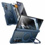 Kit protectie 360 grade Supcase UB Aero, Carcasa cu MagSafe si Stand + 2 folii sticla securizata, compatibile cu Samsung Galaxy Z Fold 8 Ultra, Navy Blue 3 - lerato.ro