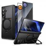 Kit protectie 360 grade Supcase UB Aero, Carcasa cu MagSafe si Stand + 2 folii sticla securizata, compatibile cu Samsung Galaxy Z Fold 8 Ultra, Negru 2 - lerato.ro