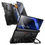 Kit protectie 360 grade Supcase UB Aero, Carcasa cu MagSafe si Stand + 2 folii sticla securizata, compatibile cu Samsung Galaxy Z Fold 8 Ultra, Negru 3 - lerato.ro