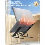 Stand universal laptop Supcase i-Blason Cosmo, aluminiu, pliabil si reglabil, Black 8 - lerato.ro
