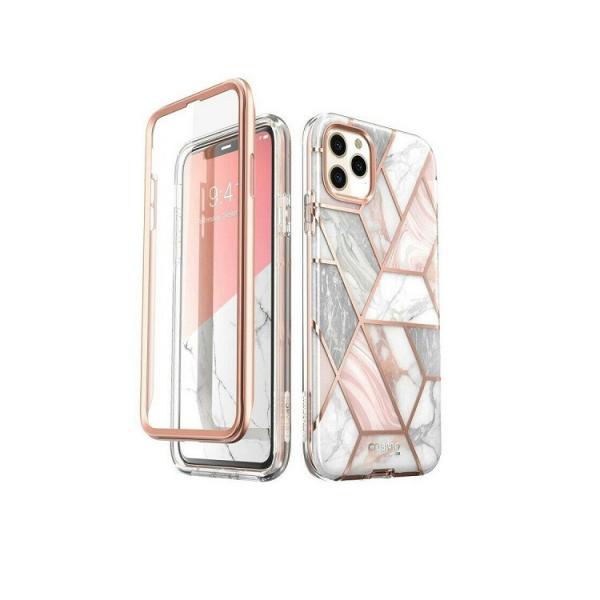 Carcasa stylish Supcase Cosmo iPhone 11 Pro Max cu protectie display, Marble