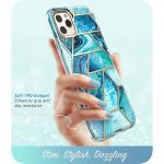 Carcasa stylish Supcase Cosmo compatibila cu iPhone 11 Pro cu protectie display, Ocean