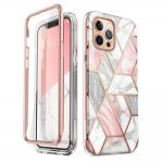Carcasa stylish Supcase Cosmo iPhone 12 Pro Max cu protectie display, Marble