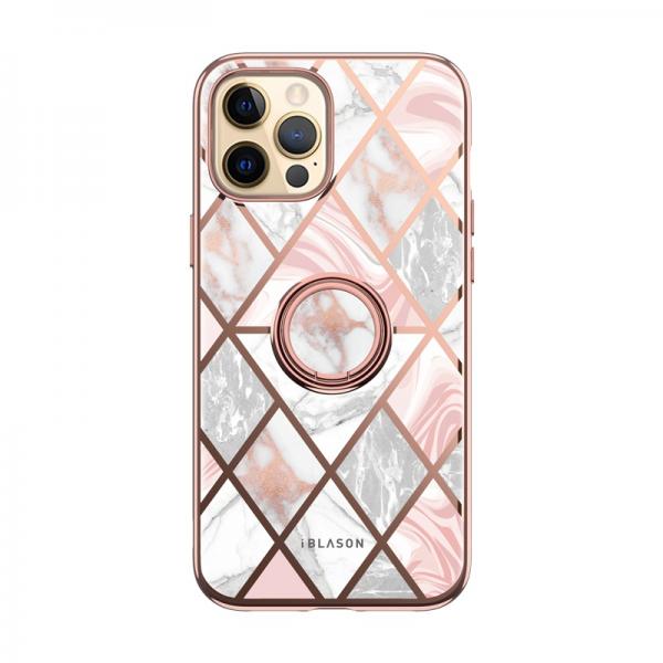 Carcasa stylish Supcase Cosmo Snap compatibila cu iPhone 13 Pro Max Marble Pink