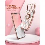 Carcasa stylish Supcase Cosmo Snap compatibila cu iPhone 13 Pro Max Marble Pink