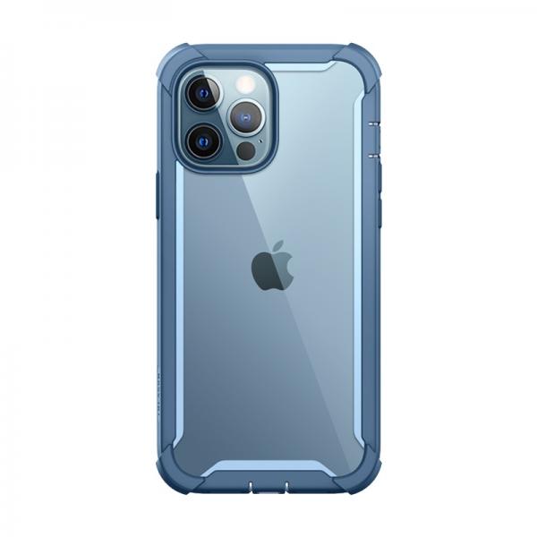 Carcasa 360 grade Supcase i-Blason Ares compatibila cu iPhone 13 Pro Max, Protectie display, Albastru