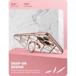 Carcasa stylish Supcase Cosmo Snap compatibila cu iPhone 13 Pro Marble Pink 4 - lerato.ro