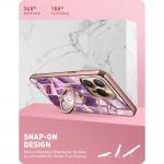 Carcasa stylish Supcase Cosmo Snap compatibila cu iPhone 13 Pro Marble Purple